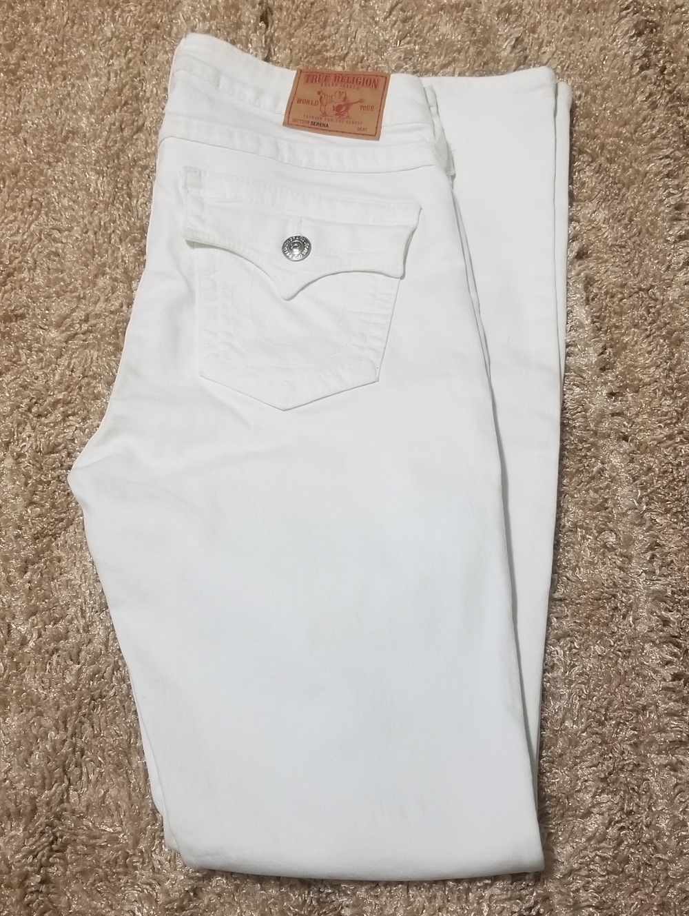 True Religion SERENA White Low Rise Skinny Jeans Sz 30 Ladjes Sz 10 Made In USA